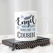 Tasse mit Motiv - Engel ohne Flügel nennt man Cousin