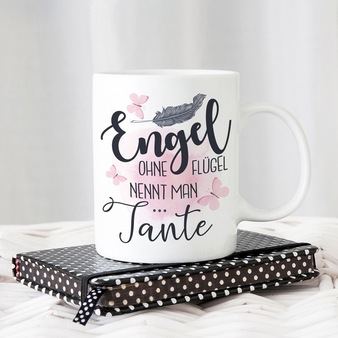 Tasse mit Motiv - Engel ohne Flügel nennt man Tante