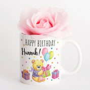 personalisierte Tasse mit Motiv - Happy Birthday (Wunschname)