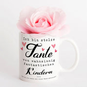 Tasse mit Motiv - Ich bin stolze Tante von wahnsinnig fantastischen Kindern