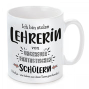 Tasse mit Motiv - Ich bin stolze Lehrerin von ungeheuer fantastischen Schülern