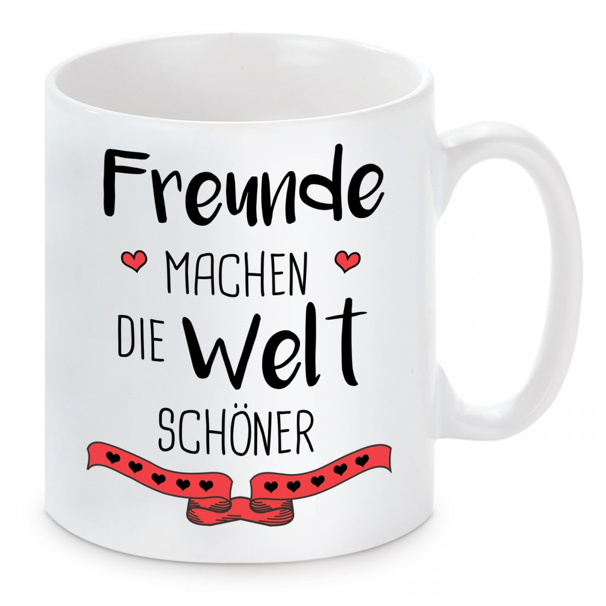 Tasse mit Motiv - Freunde machen die Welt schöner