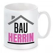 2er Set Tassen mit Motiv - Bauherr Bauherrin