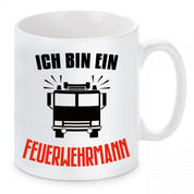 2er Set Tassen mit Motiv - Ich bin ein Feuerwehrmann-Und ich die Flamme seines Lebens