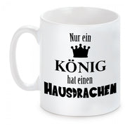 2er Set Tassen mit Motiv - Ich bin der Hausdrache-Nur ein König hat einen Hausdrachen