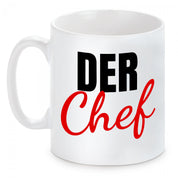 2er Set Tassen mit Motiv - Der Chef-Die echte Chefin