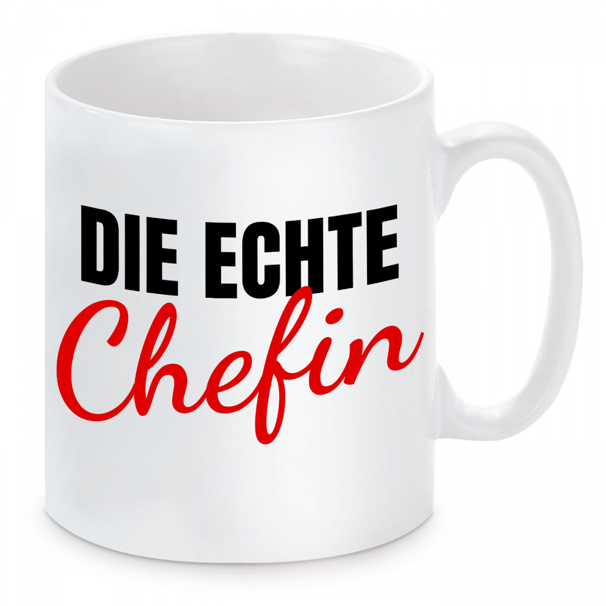 2er Set Tassen mit Motiv - Der Chef-Die echte Chefin
