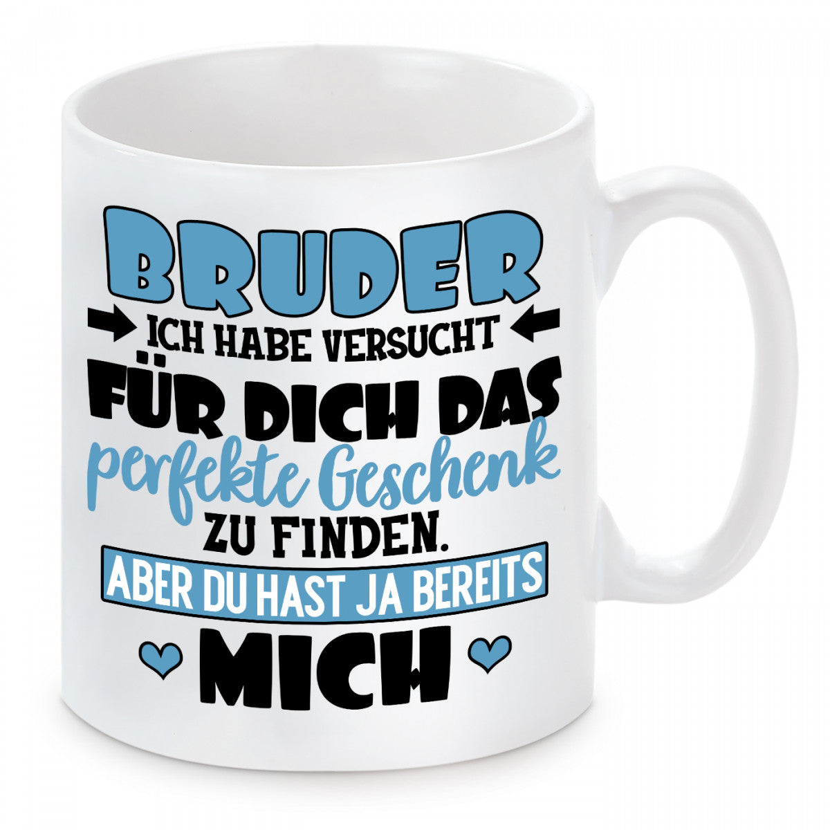 MoonWorks Tasse „Lieblingsbruder“ – Weiße Keramiktasse Mit Spruch, Perfektes Geschenk Für Den Bruder, 325 Ml