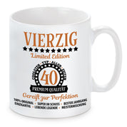 Tasse mit Motiv - Vierzig - 40 - Limited Edition