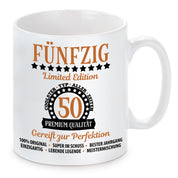 Tasse mit Motiv - Fünfzig - 50 - Limited Edition