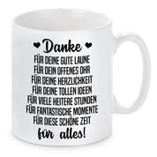 Tasse mit Motiv - Danke für Alles!