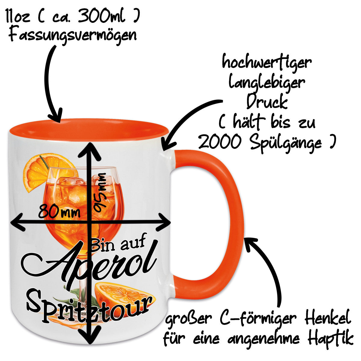 Tasse mit Motiv - Bin auf Aperol Spritztour