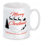 personalisierte Tasse mit Motiv - Merry Christmas "Wunschtext"