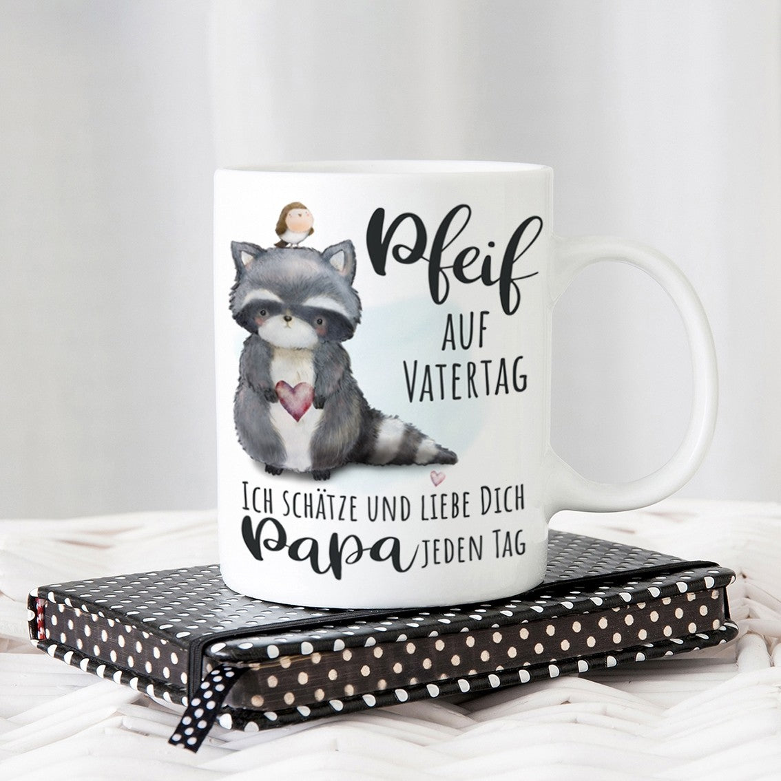 Tasse mit Motiv - Pfeif auf Vatertag - Ich schätze und liebe Dich Papa jeden Tag