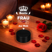 Lieblingsmensch LED Nachtlicht mit Gravur | Beste Frau | Acryl-Lampe mit romantischem Spruch - Dekolampe zur Hochzeit, Geburtstag, Verlobung & Jahrestag | Farbwechsel & Fernbedienung
