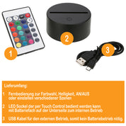 LED Acryl Nachtlicht | Brüder sind wie Sterne: Sie bringen das Herz zum Leuchten und geben in jeder Situation einen Lichtblick. | Acryl Lampe - Dekolampe | Farbwechsel & Fernbedienung
