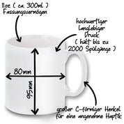 Tasse mit Motiv - Mutter und Tochter vielleicht nicht immer einer Meinung aber immer ein Herz und eine Seele