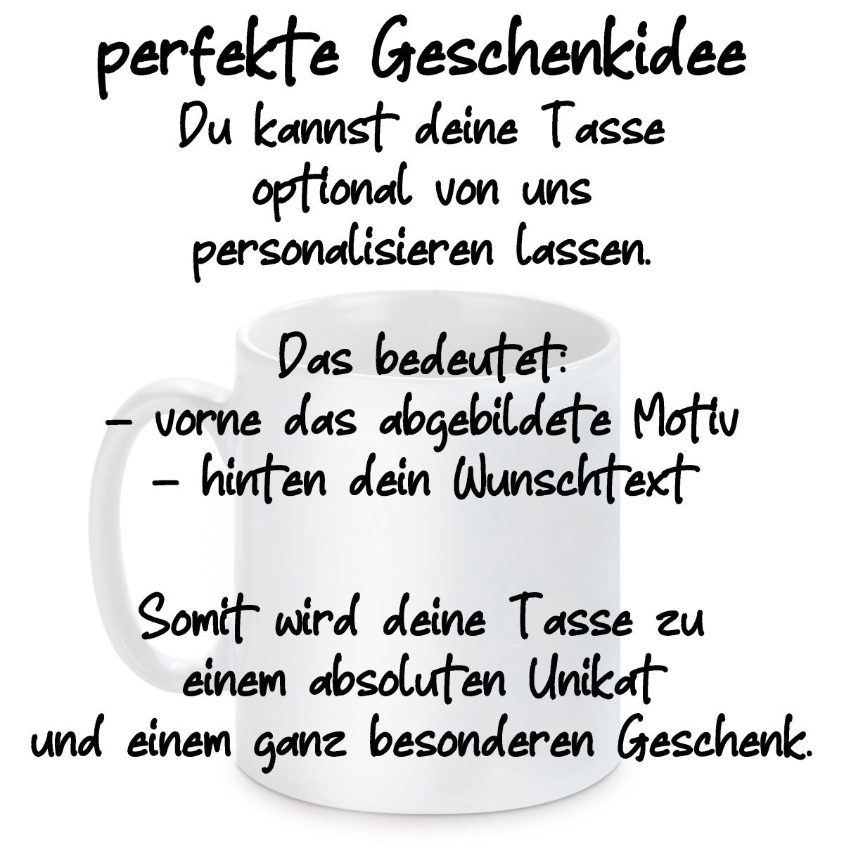 2er Set personalisierte Tassen mit Motiv - Ein Leben lang... an deiner Seite! "Wunschnamen"