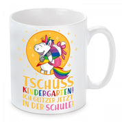 Tasse mit Motiv - Tschüss Kindergarten! Ich glitzer jetzt in der Schule!